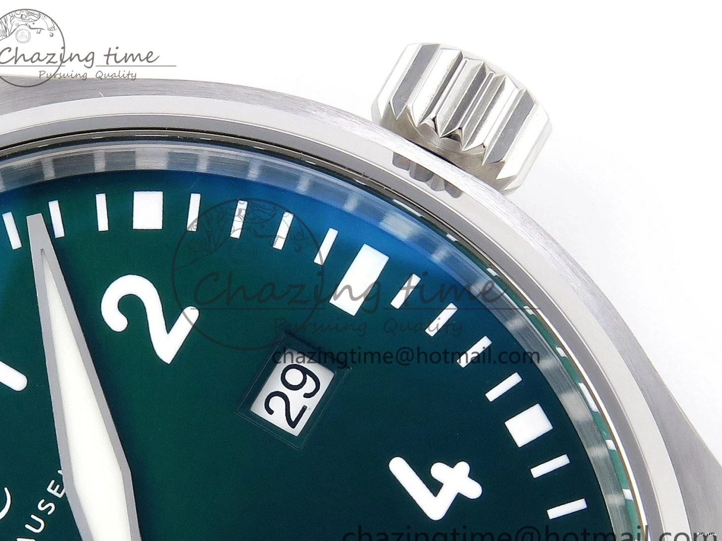 MIROTIME 0127 Pilot Mark XX IW328205 ZF 1:1 Best Edition Green Dial on Brown Leather Strap A UrbanStyle 7029